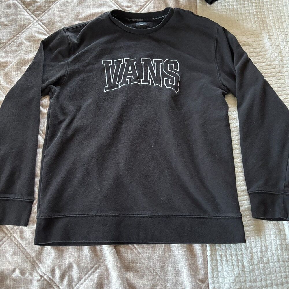 Vans: Black Pullover Crewneck Sweatshirt XL - Good